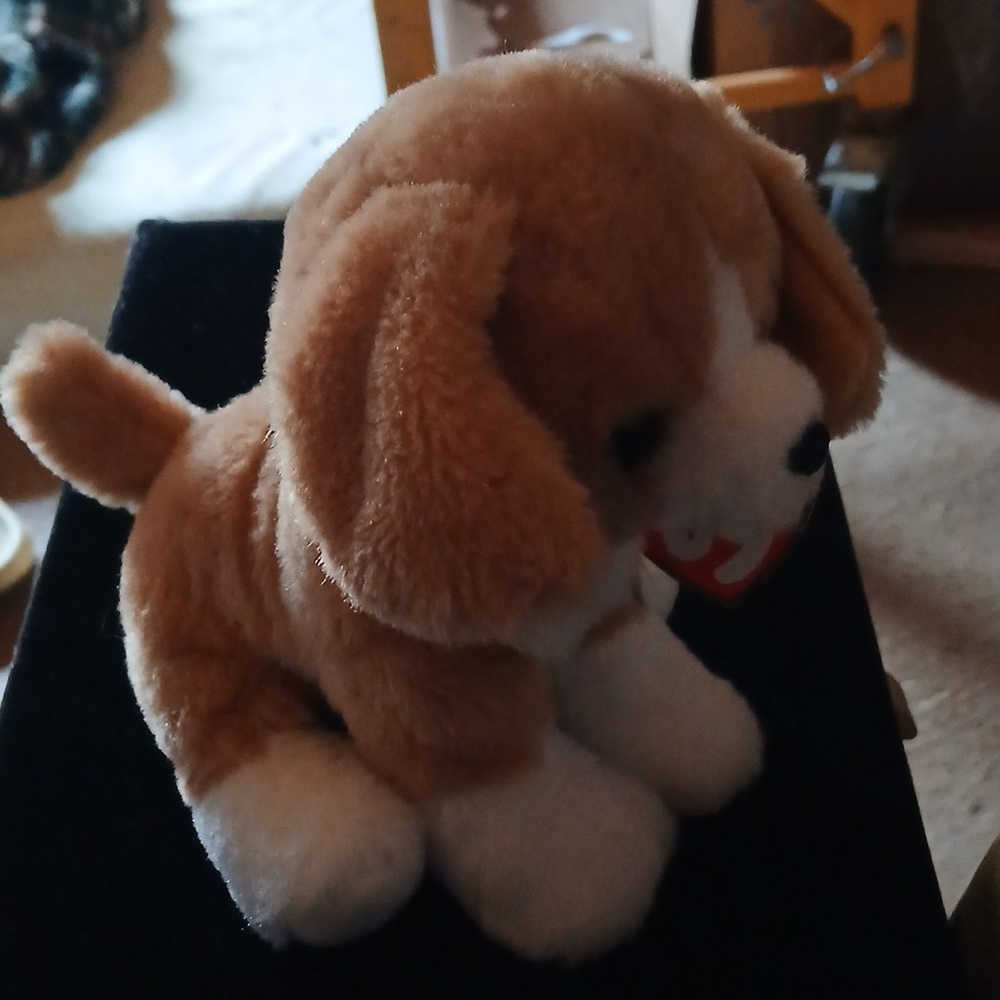 Ty Plush Dog Toy in Brown and White (Franklin) - Picture 7 of 9